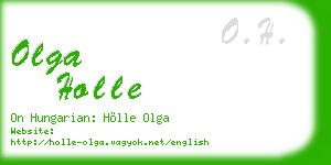 olga holle business card